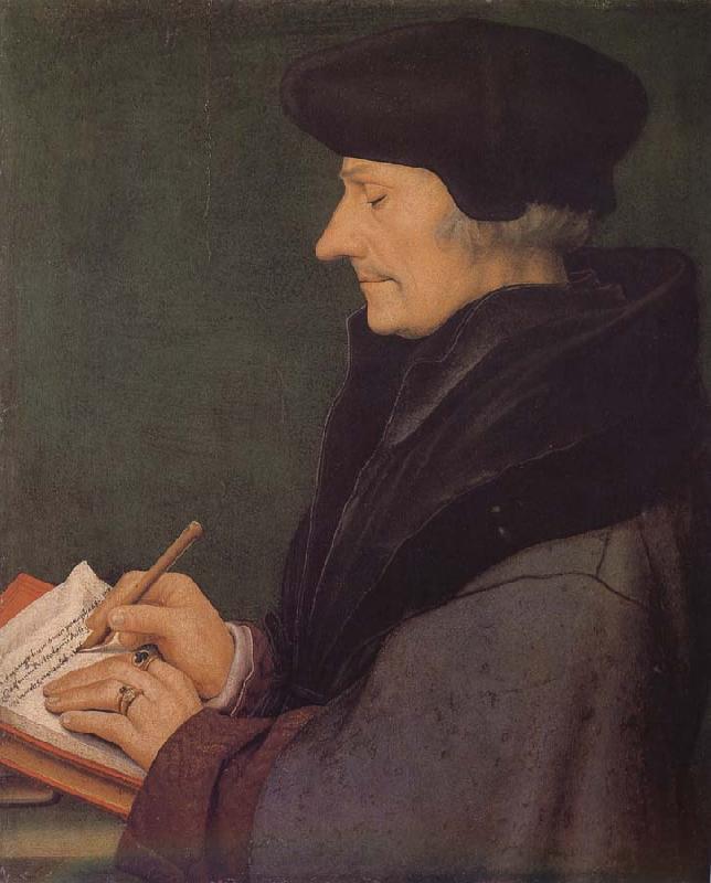 Hans Holbein Erasmus portrait oil painting image